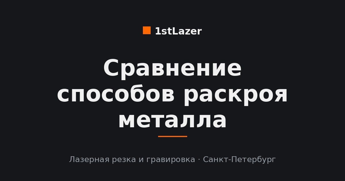 Сравнение способов раскроя: лазер, плазма, гидроабразив, фрезеровка